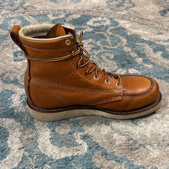 Thorogood Men's Tan Leather Work Boots 9.5D - Picture 4 of 10